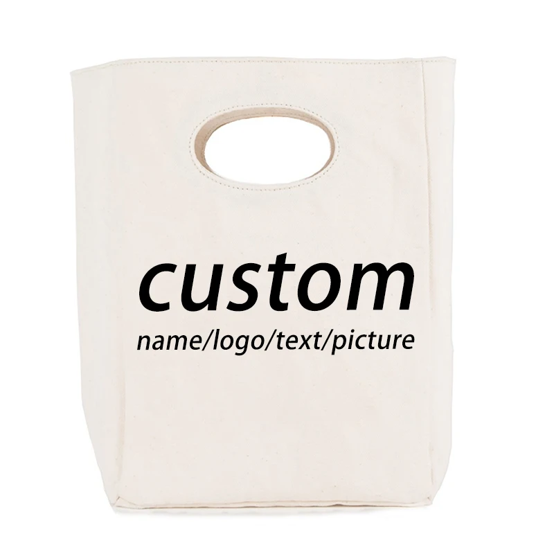 Custom Logo / Name Insulated Bag Personalized Gift for Halloween/Christmas/Thanksgiving Day Thermal Food Lunch Bags for Women