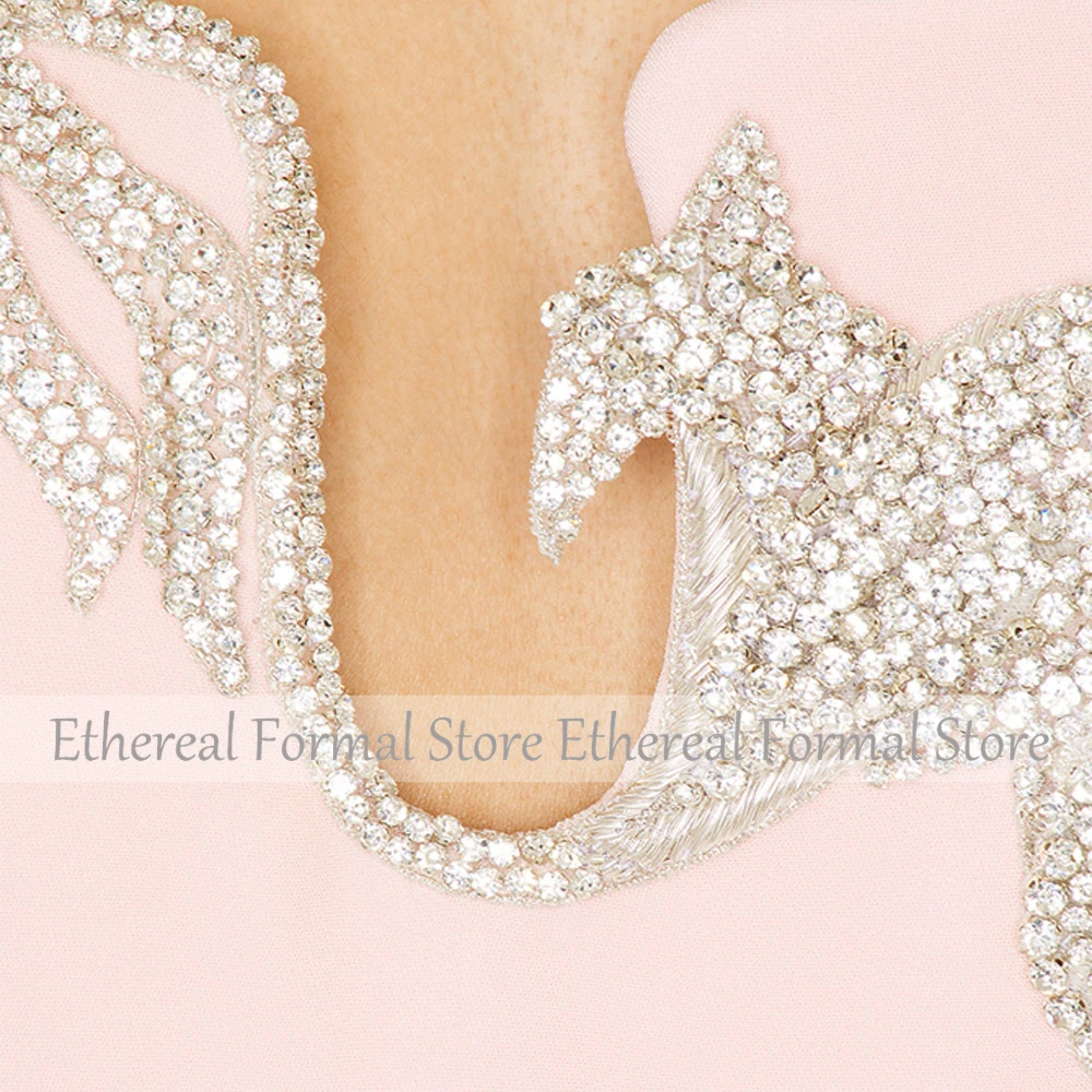 Элегантное розовое вечернее платье для свадьбы без бретелек без рукавов вечернее платье длиной до пола, женское платье для выпускного вечера с бисером