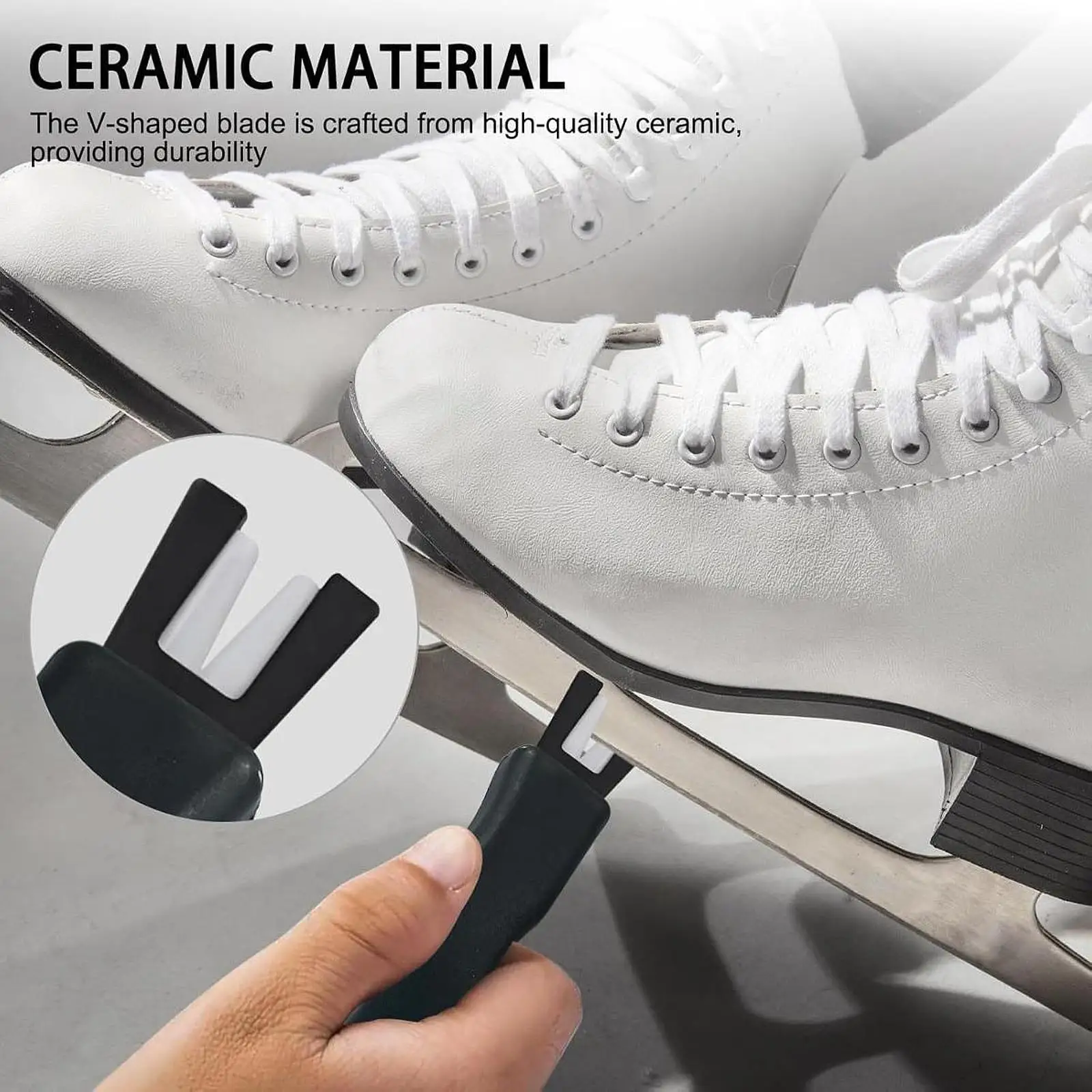 

Точилка для лезвий коньков, 2 шт., алмазный инструмент для заточки кромок лезвий фигурных и хоккейных коньков