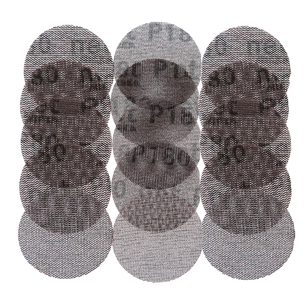 20 Stuks 2 Inch 50Mm Mesh Schuurpapier Haak & Loop Schuurschijf Stofvrij Scherp Slijpen Voor Gipsplaat Hout Schuren