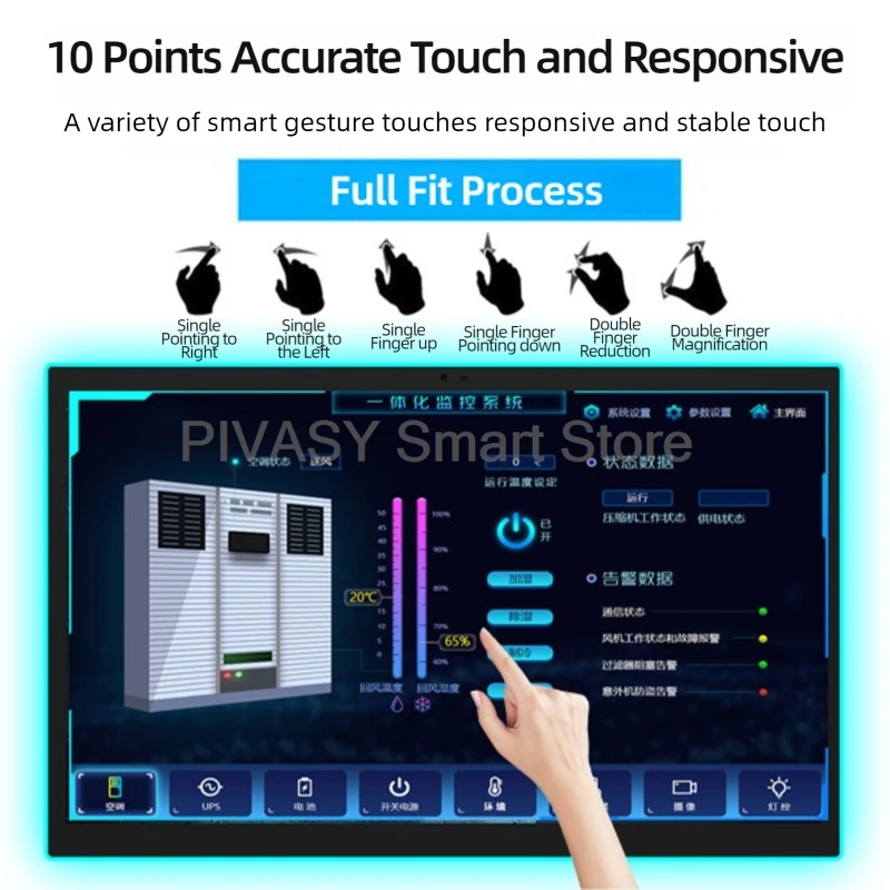 Touch Screen 10.1 Inch Wireless Casting Wall-mountable Smart TV Interactive Monitor Narrow multifunctional For Intelligent Home