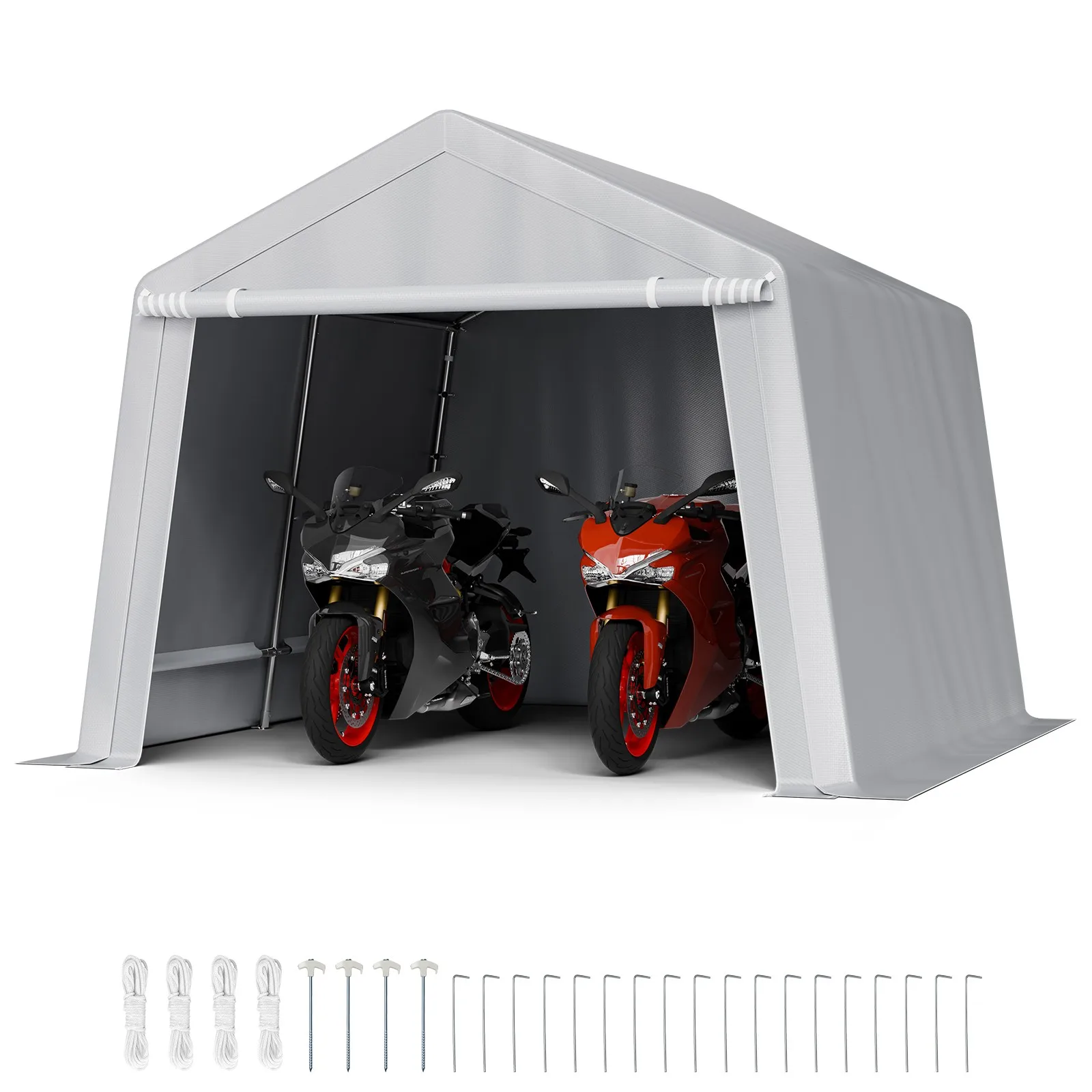

Outdoor Storage Shelter Shed 10x10 ft Waterproof Portable Carport Tent