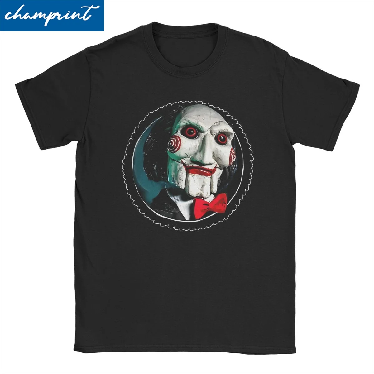 The Saw Movie Men Women T Shirt Horror Billy Jigsaw Casual Tees Short Sleeve O Neck T-Shirt Pure Cotton Plus Size Tops