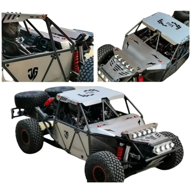 Steel Hull Armor Hood Top Cover Side Panel with LED Light for 1/7 Traxxas UDR Unlimited Desert Racer