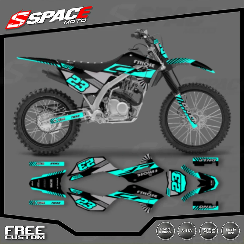 

SPACE для HONDA CRF CRF125 CRF125F 2019 2020 2021 CRF 19-21 CRF125F на заказ мотоциклетная графика фоновая наклейка наклейки комплекты 06