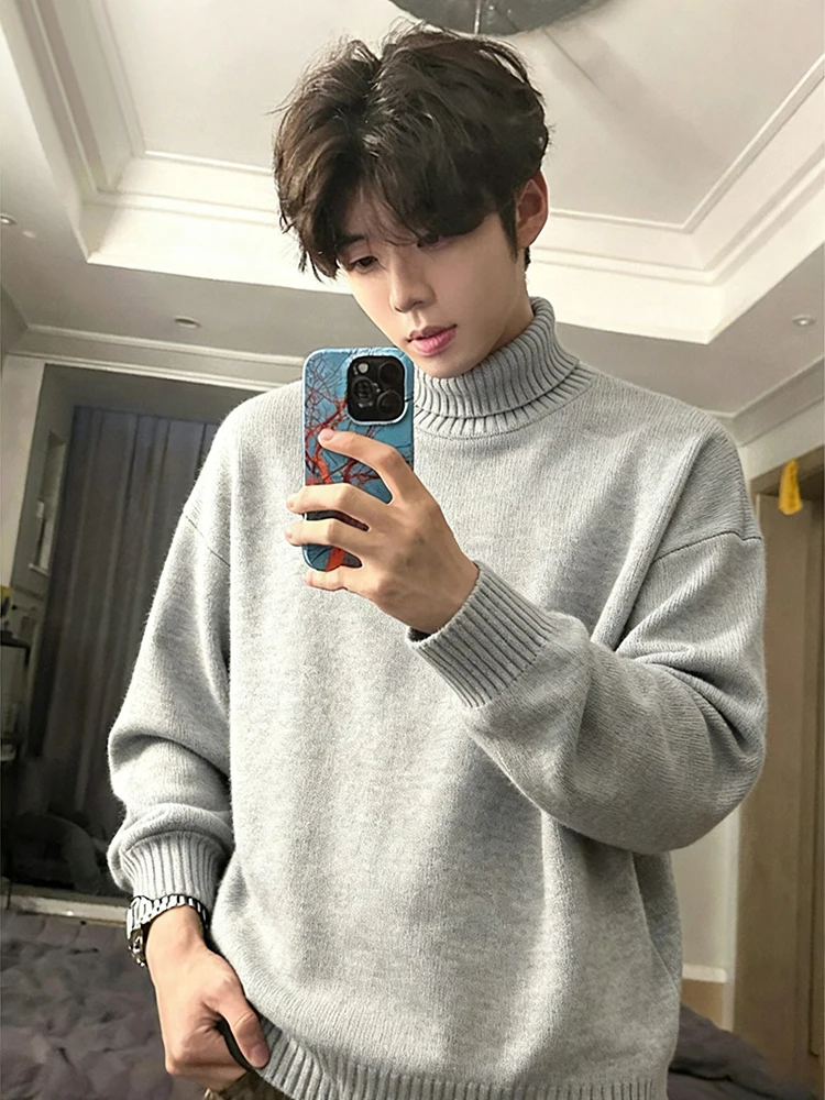 

Мужской вязаный свитер Cleanfit Light с высоким воротником, зимняя базовая одежда, на флисовой подкладке, в американском стиле, для повседневной носки