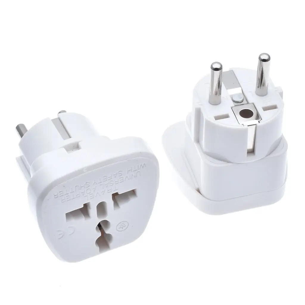 EU German Conversion Plug Germany Indonesia Travel Adapter Type F Universal US UK AU Socket to KR France Germany 4.8mm Converter