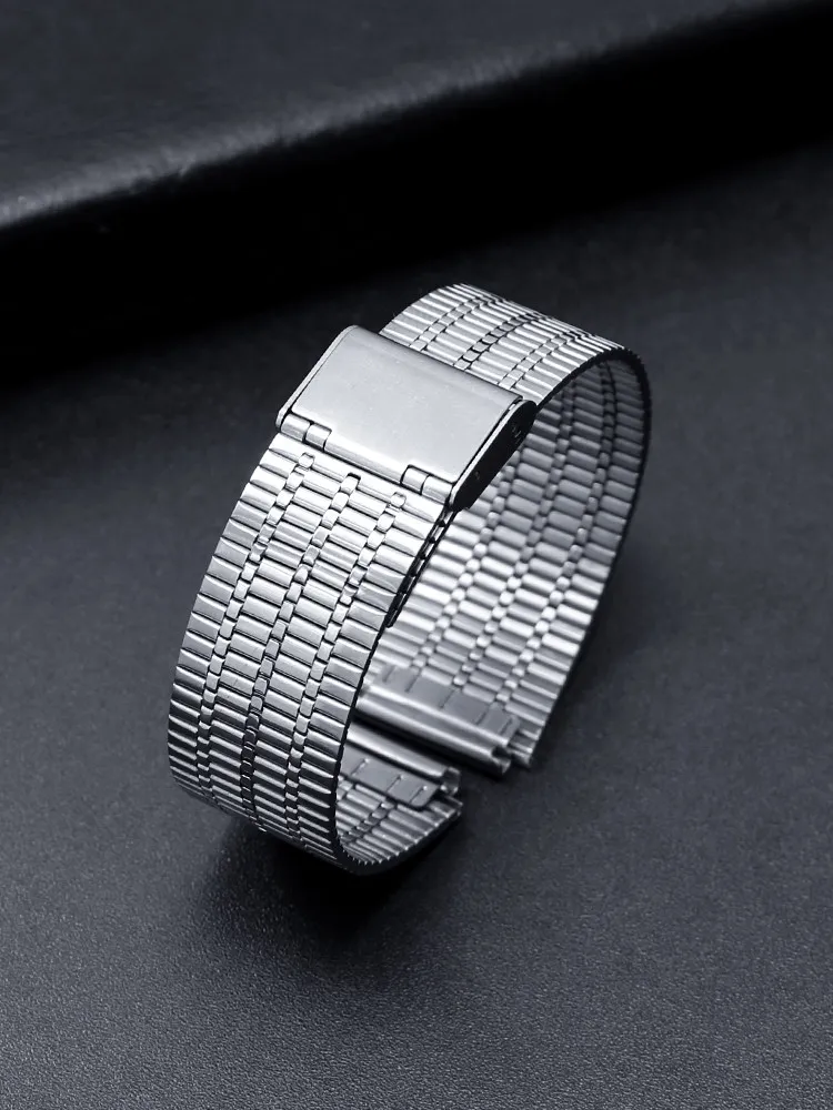 Stainless Steel Watch Strap for Timex Q Series TW2T80700 TW2U60900 Convex Stainless Steel Bracelet Men