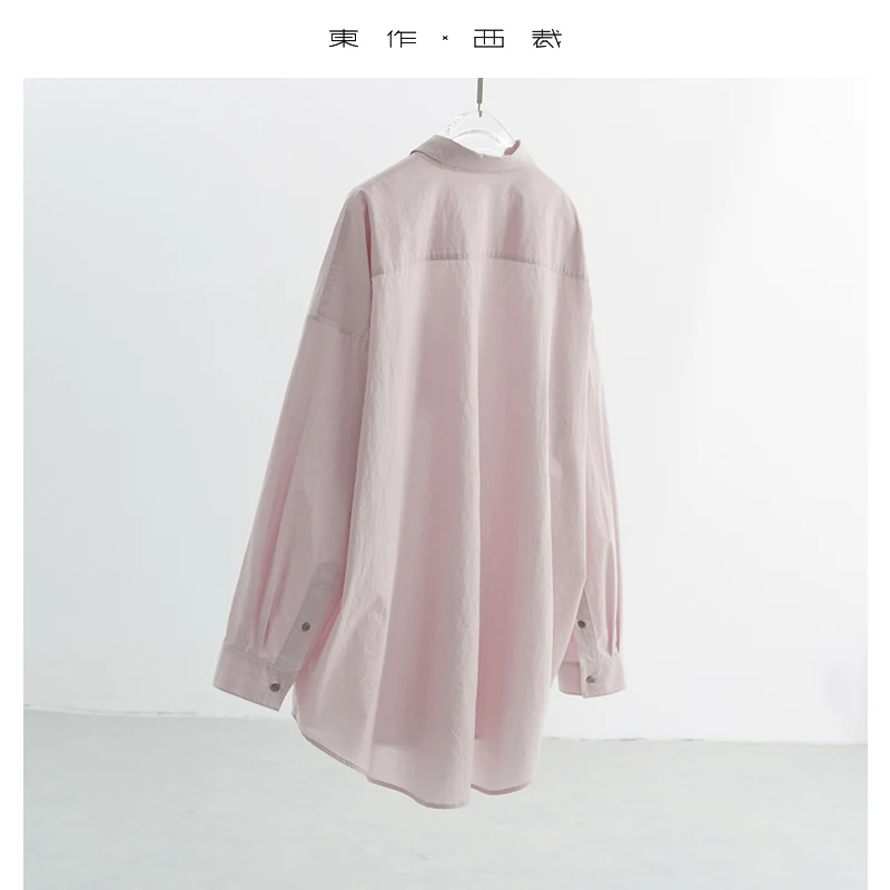 

The Color Is Particularly Beautiful ~ Women's Pure Cotton Casual Long-Sleeved Shirt Dopamine Color Jacket Loose Top 2025 Autum New Style