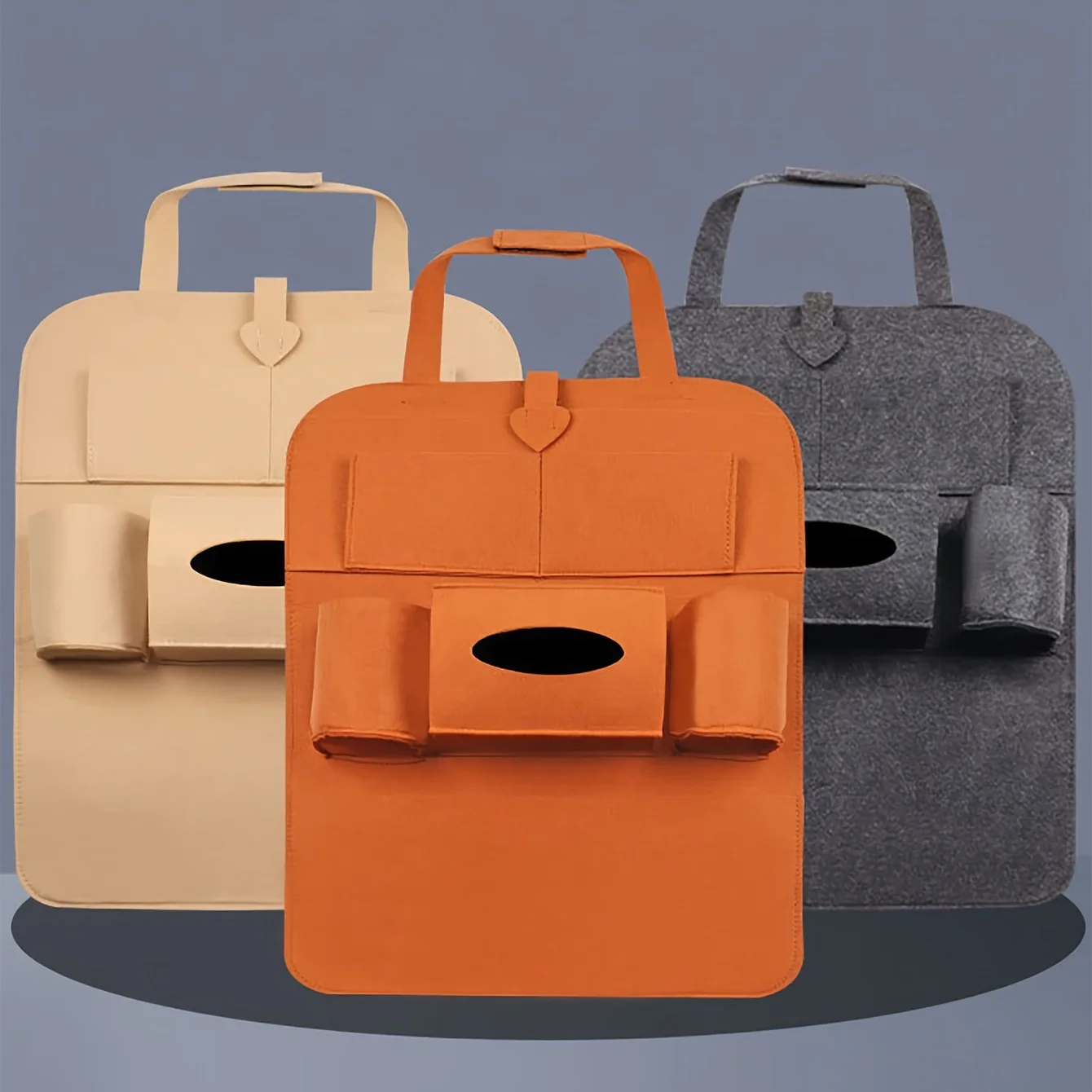 7-Pocket  Car Backseat Organizer, Soft Touch Anti-Kick Protector,Car Seat Protector,Seat Back Hanging Storage Bag