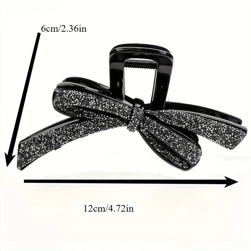 4 Stück elegante Haarklammern mit Schmetterlingsschleife für Damen, modische Strass-Haifischklammern, stilvolle Hochsteckfrisur, geeignet für den täglichen Gebrauch, Haar-Accessoires – Detail 4
