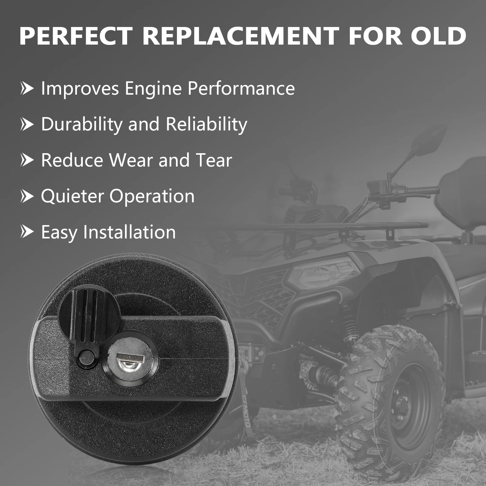 مجموعة قفل غطاء الوقود قابل للقفل ل/متوافق مع CF Moto 450 520 550 625 800 850 1000 CForce EU4 + EU5 #3