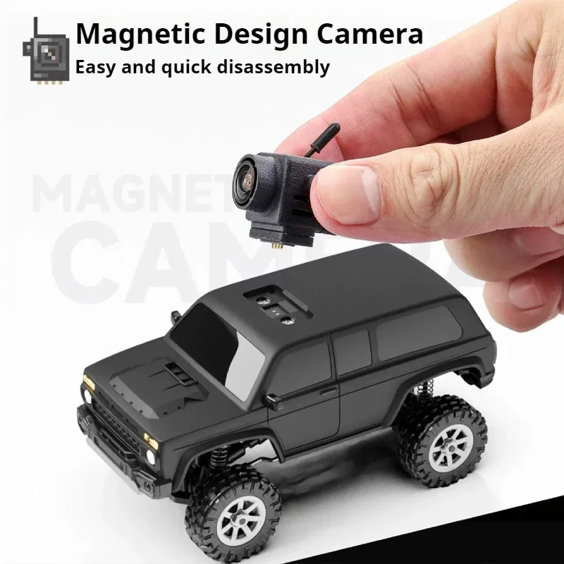 4WD 2,4G 1/43 Mini FPV RC simulación escalada vehículo todoterreno modelo de escritorio con gafas VR juguete coche de Control remoto niño juguete