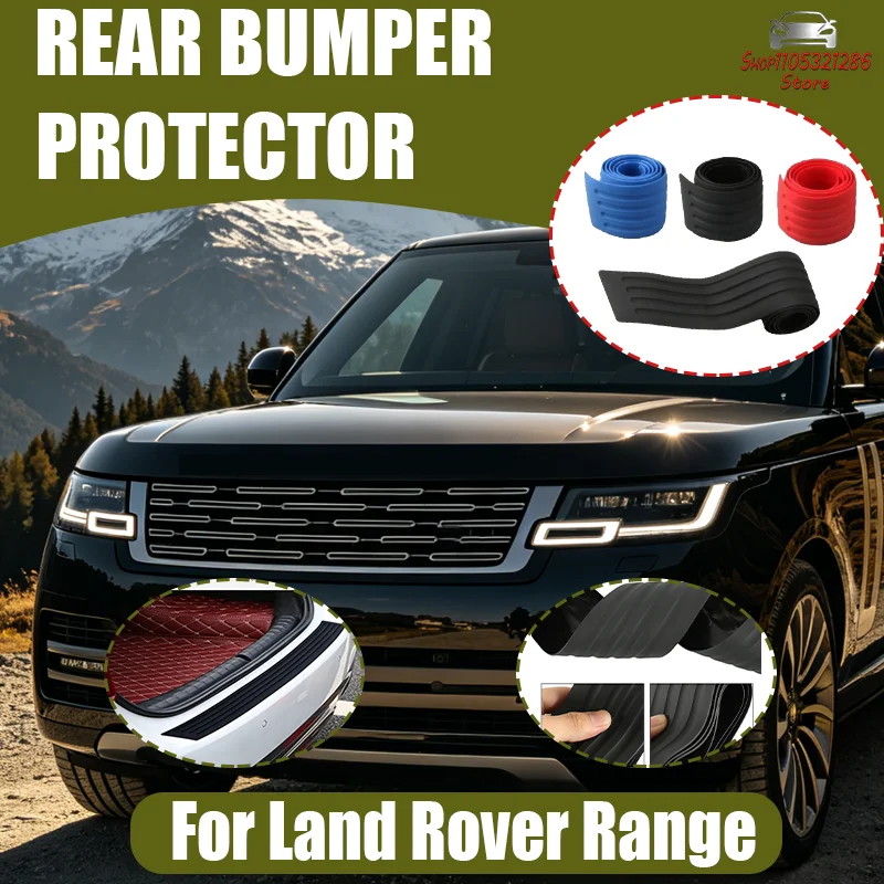 

For Land Rover Range Car Trunk Door Sill Plate Protector Anti-Scratch Rear Bumper Guard Rubber Mouldings Pad Trim