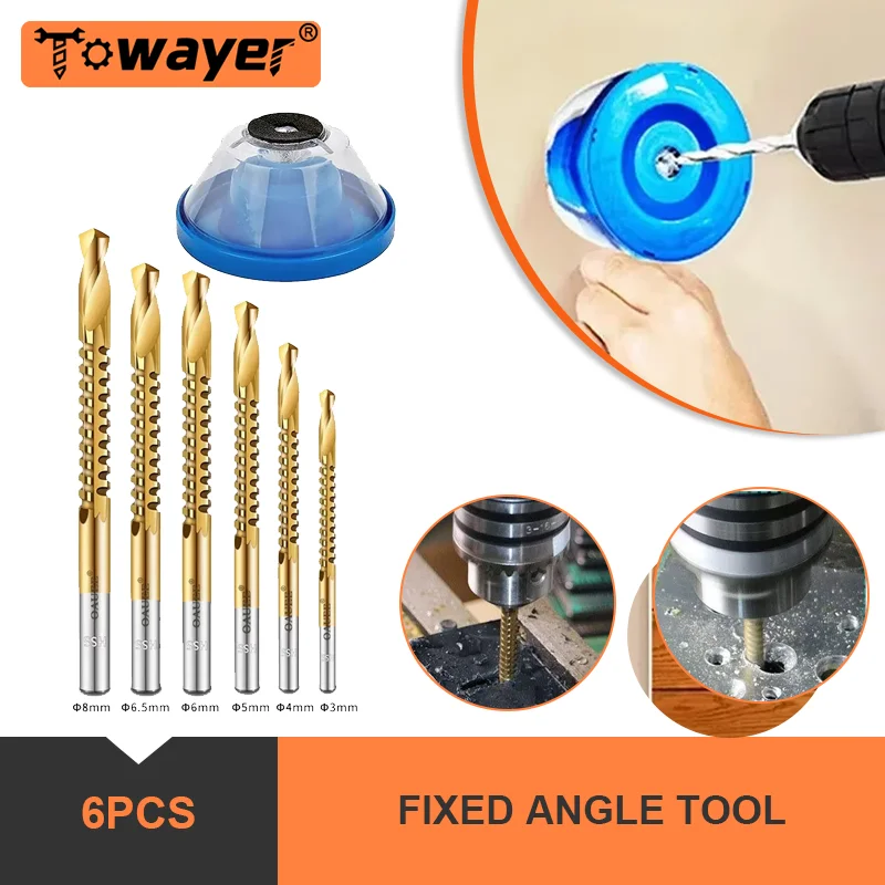 

6 Composite Tap Drill Bits Cobalt Bit Screw Metric Drill Bit Cutting Drilling Polishing Woodworking HSS Power Tools Wood Tools