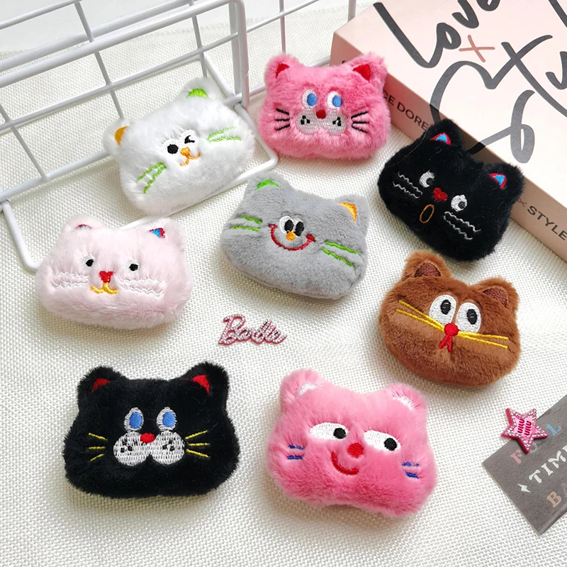 Cute Cat Plush Doll Brooch Fluffy Soft Stuffed Clothes Badge Pins Backpacks Decoration Accessories image 6