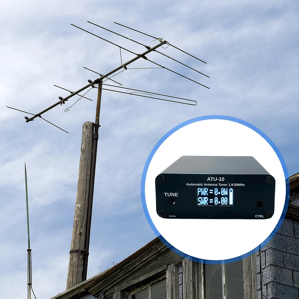 ATU-10 ATU10 QRP هوائي موالف 1.8-50 ميجا هرتز هوائي موالف تلقائي 0.91 بوصة شاشة OLED #2