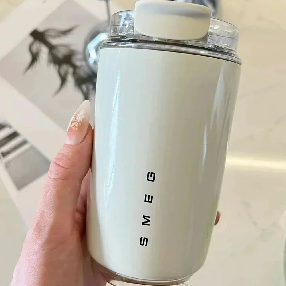 240ML Tumbler Thermos Cup Milky White Coffee Mug Car Insulated Water Bottle Travel Stainless Steel Vacuum Flasks Drinking Kettle