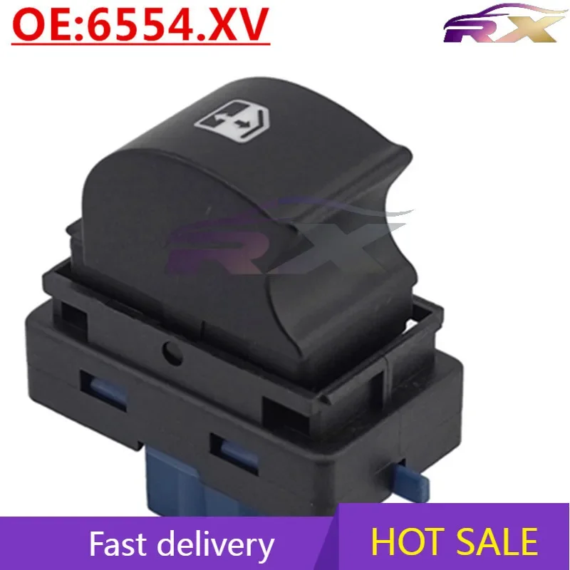 NEWM:6554.XV Power Window Master Control Single Switch For Peugeot