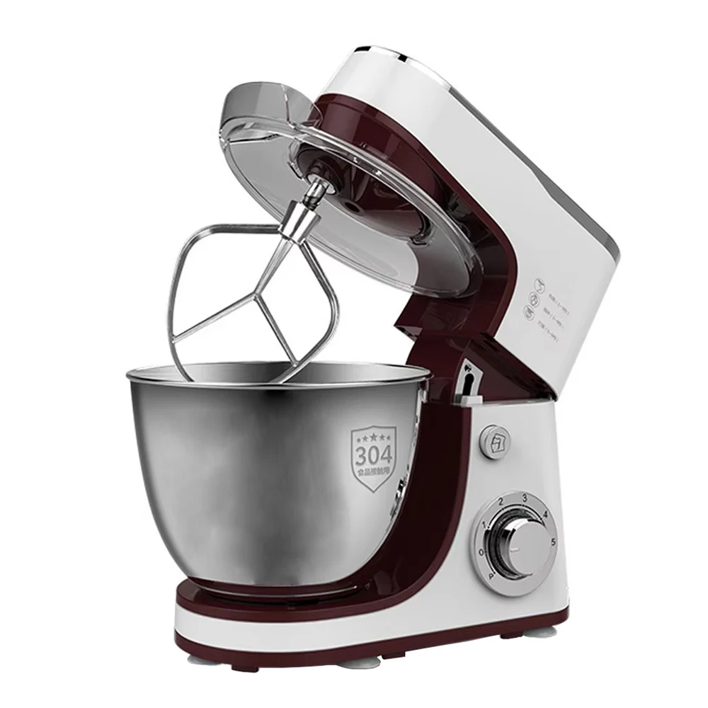 Household Stand Mixer 5L 3-in-1 Electric Dough Mixer Kitchen 6 Speed Tilt-Head Cake Food Mixer