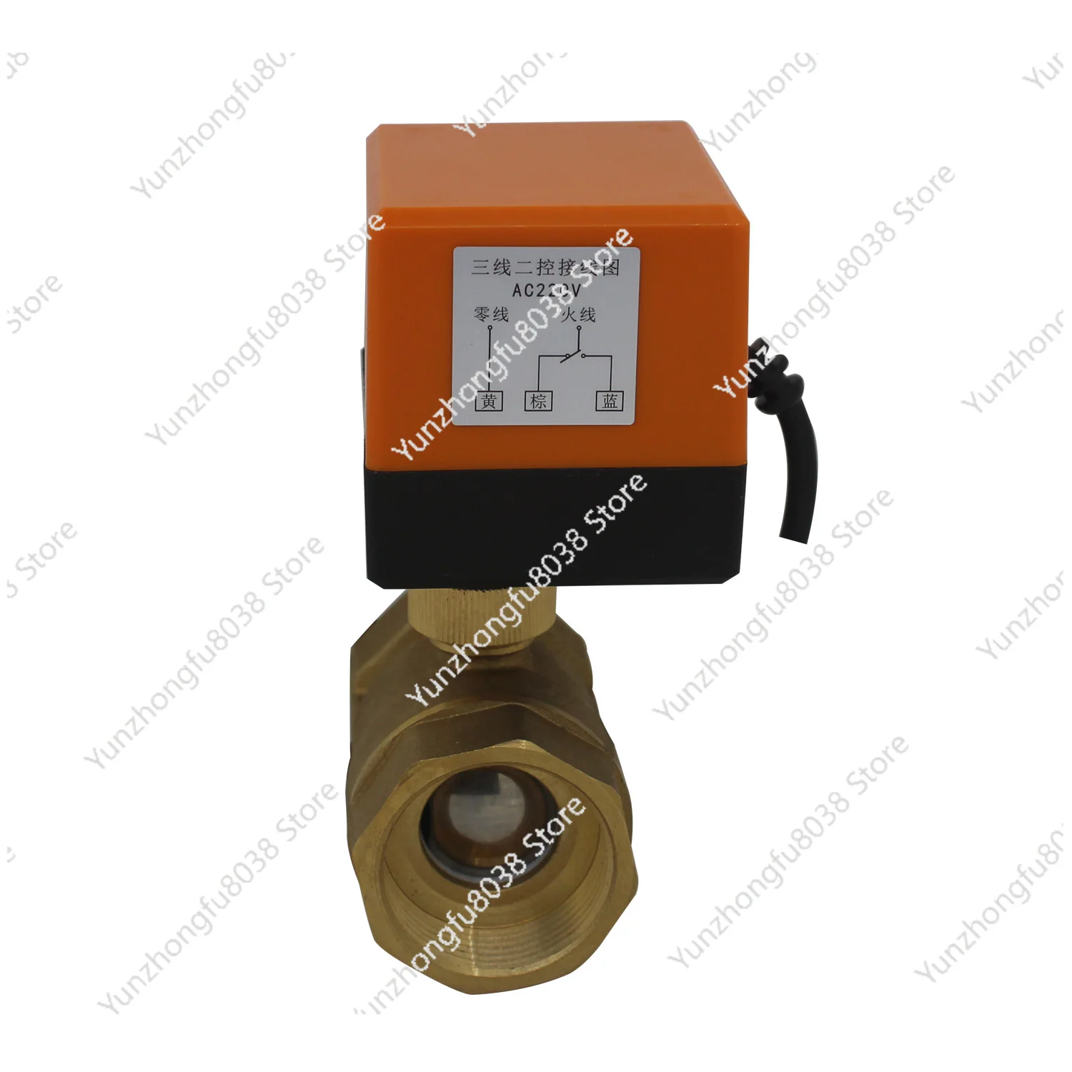 

AC220v 2 way Motorized electric ball valve electrovalve motorised valve 3 wires with drive actuator 360° plumbing