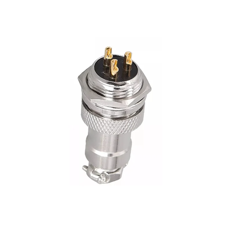 GX16F Plug Copper Goldplated Pins 2 3 4 5 6 7Core8 Pin Aviation Connector Male Plug Female Socket Reverse Mounted M16 Jack