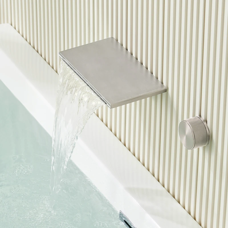 

Bathroom concealed installation wall waterfall faucet bathtub hot and cold pre embedded bathtub faucet