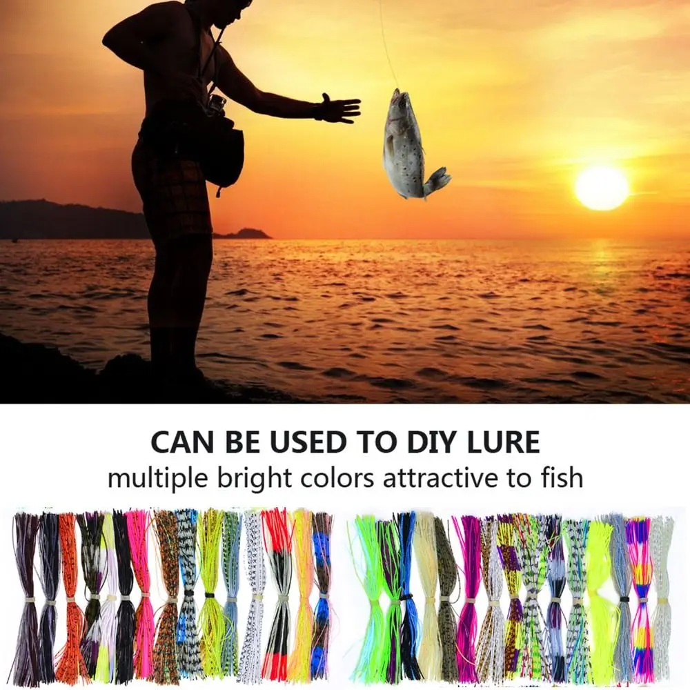 

Durable Silicone Fishing Lures Skirt 13cm Soft Lure Skirts Colorful Fly Tying Legs Lure Making