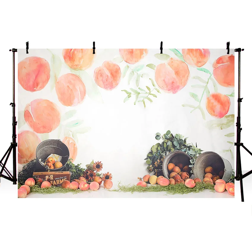 Mehofond-Fondo de fotografía para estudio fotográfico, decoración de pastel de fiesta de cumpleaños De niña pequeña, melocotón dulce, rosa, Verano