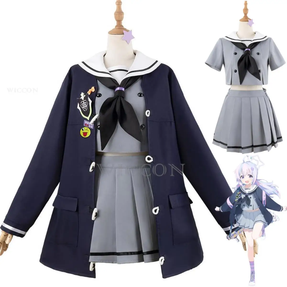 

Anime Game Blue Archive Uzawa Reisa Cosplay Costume Japan South Korea JK School Uniform Woman Kawaii Christmas Sailor Suit Suit