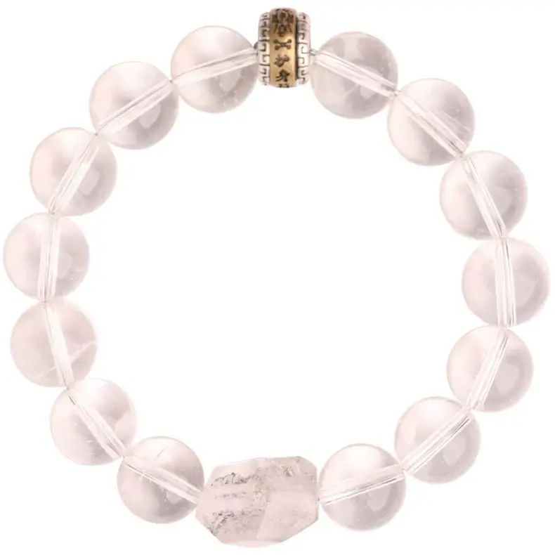 Natural White Crystal Comet Heart Accompanied By Bracelet Ice Qingming and Congrui White Ghost Peace Hand String for Girlfriends
