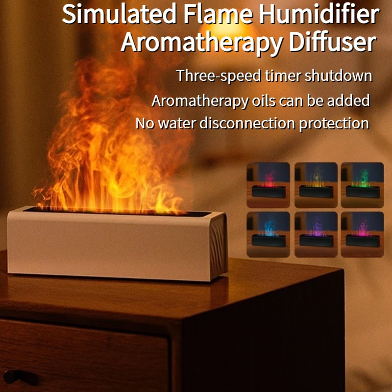 

Портативный увлажнитель для автомобиля и дома 150 мл | Аромадиффузор с эффектом пламени для домашнего офиса, питание от USB