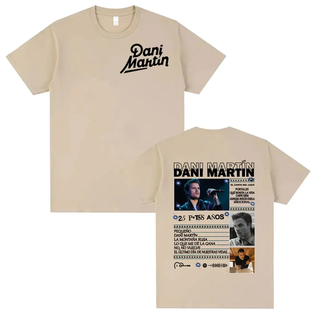 داني مارتن Ptos أنوس الجرافيك تي شيرت الرجال النساء الموضة الكلاسيكية الاتجاه تي شيرت رجل جودة عالية المتضخم 100% القطن تي شيرت #6