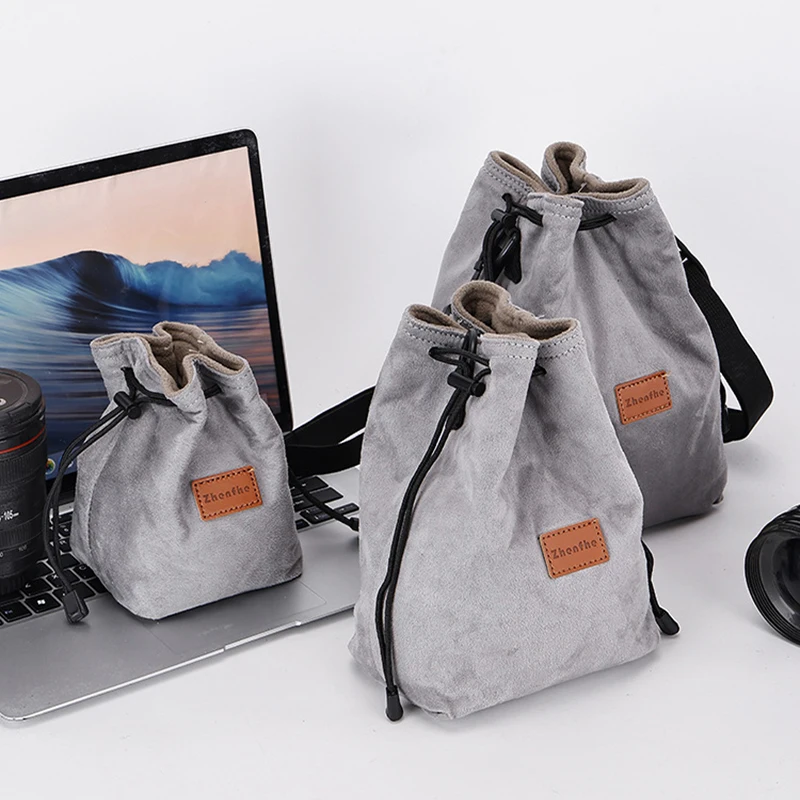 Neue Aufbewahrungstasche mit Kordelzug für Canon Nikon Sony DSLR-Kameras Objektiv – Detail 18