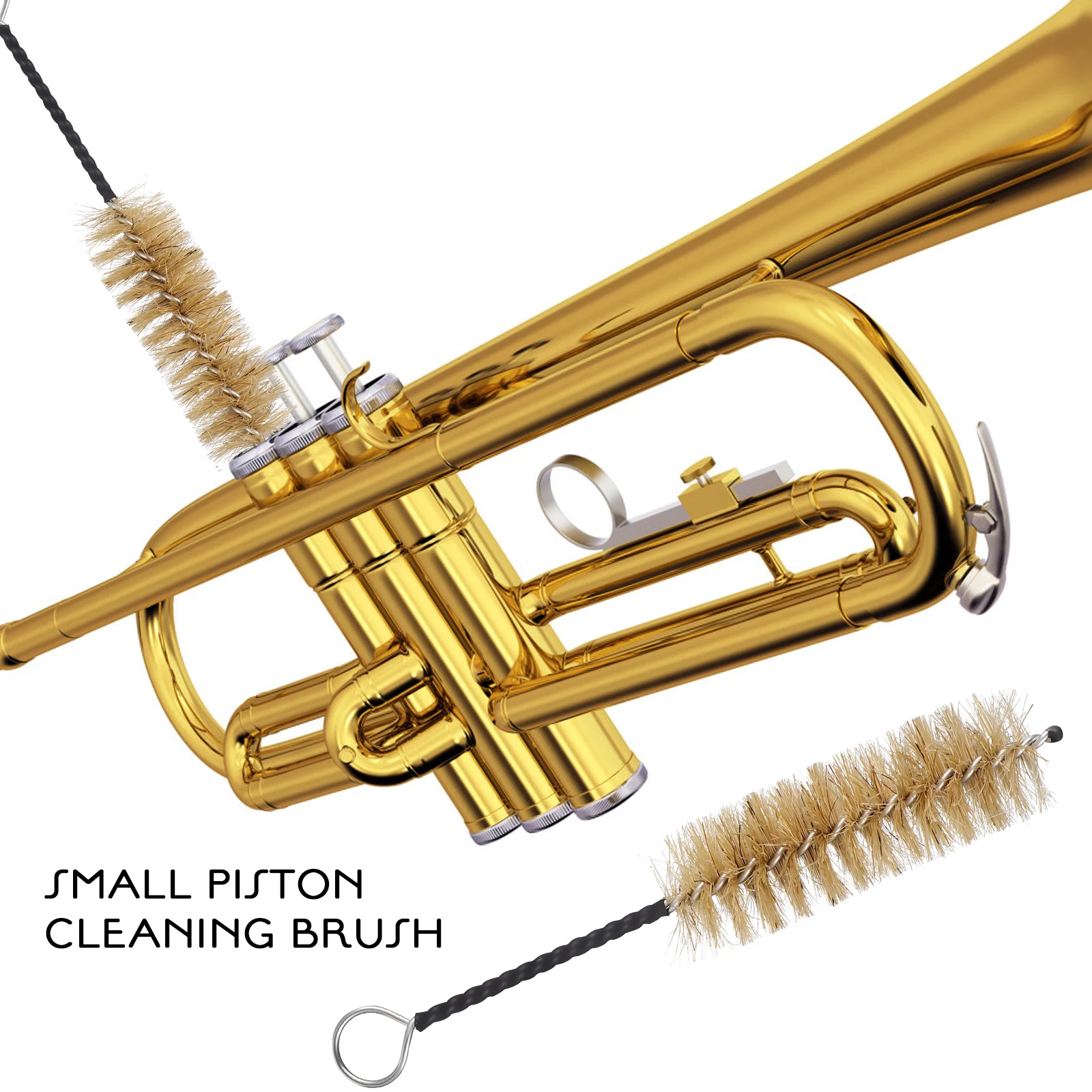 

Trumpet Music Book Clip Metal Sheet Music Stand for Marching Band Includes Cleaner Brush Non-Slip Design Long-Lasting