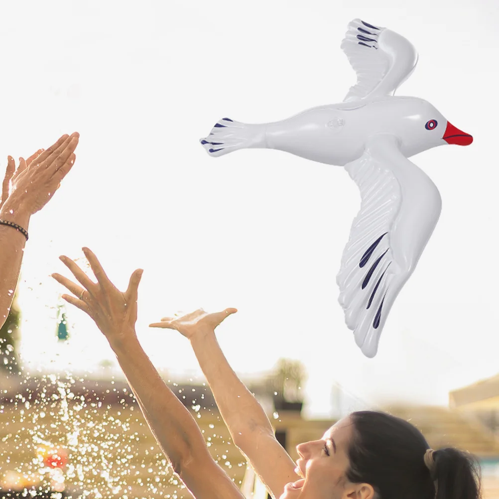 

1Set Inflatable Seagull and Parrot Pool Float Beach Party Decoration Lightweight Easy Carry Inflatable Seagull