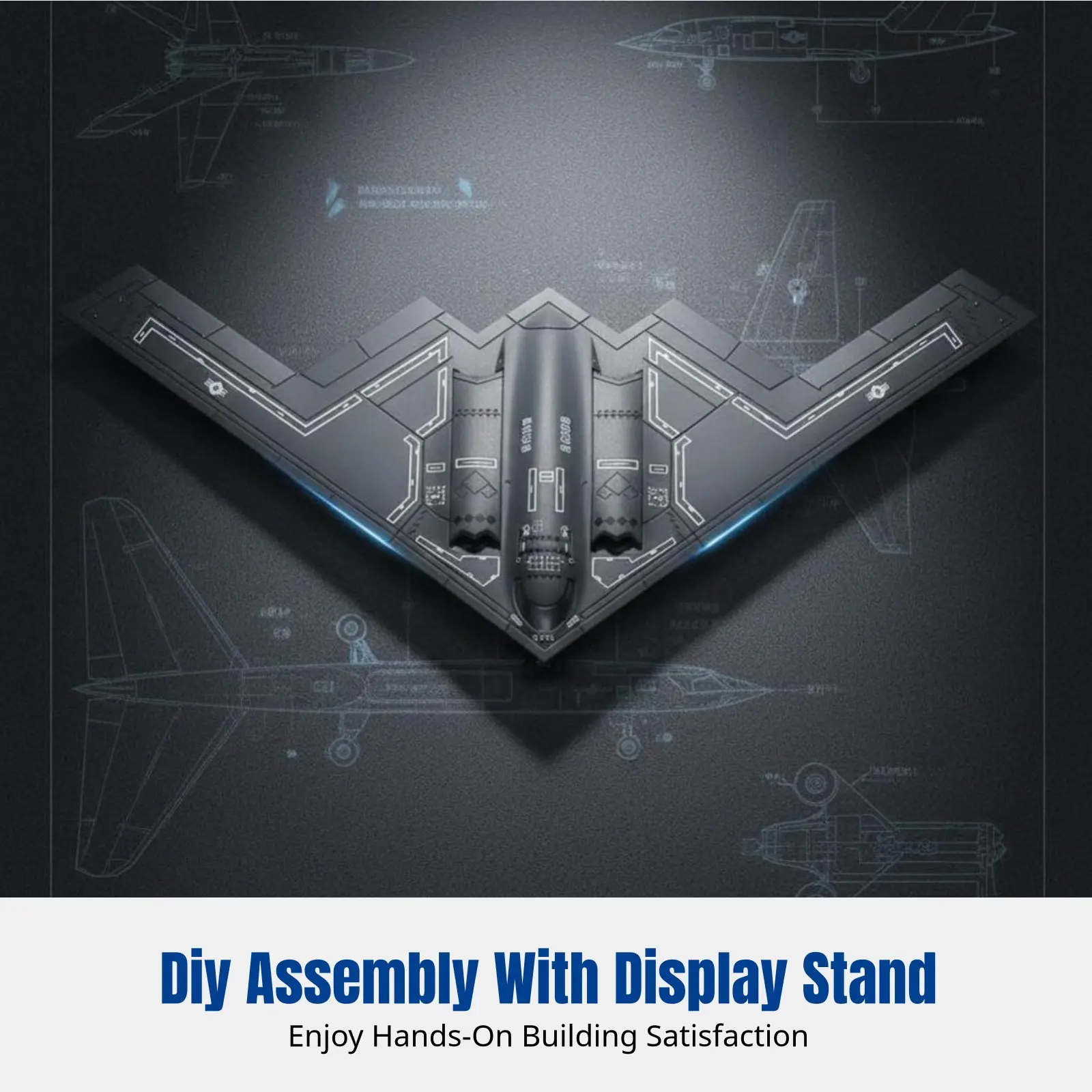 

Модель самолета B2 Stealth, сборная модель, подставка для демонстрации, коллекционная вещь