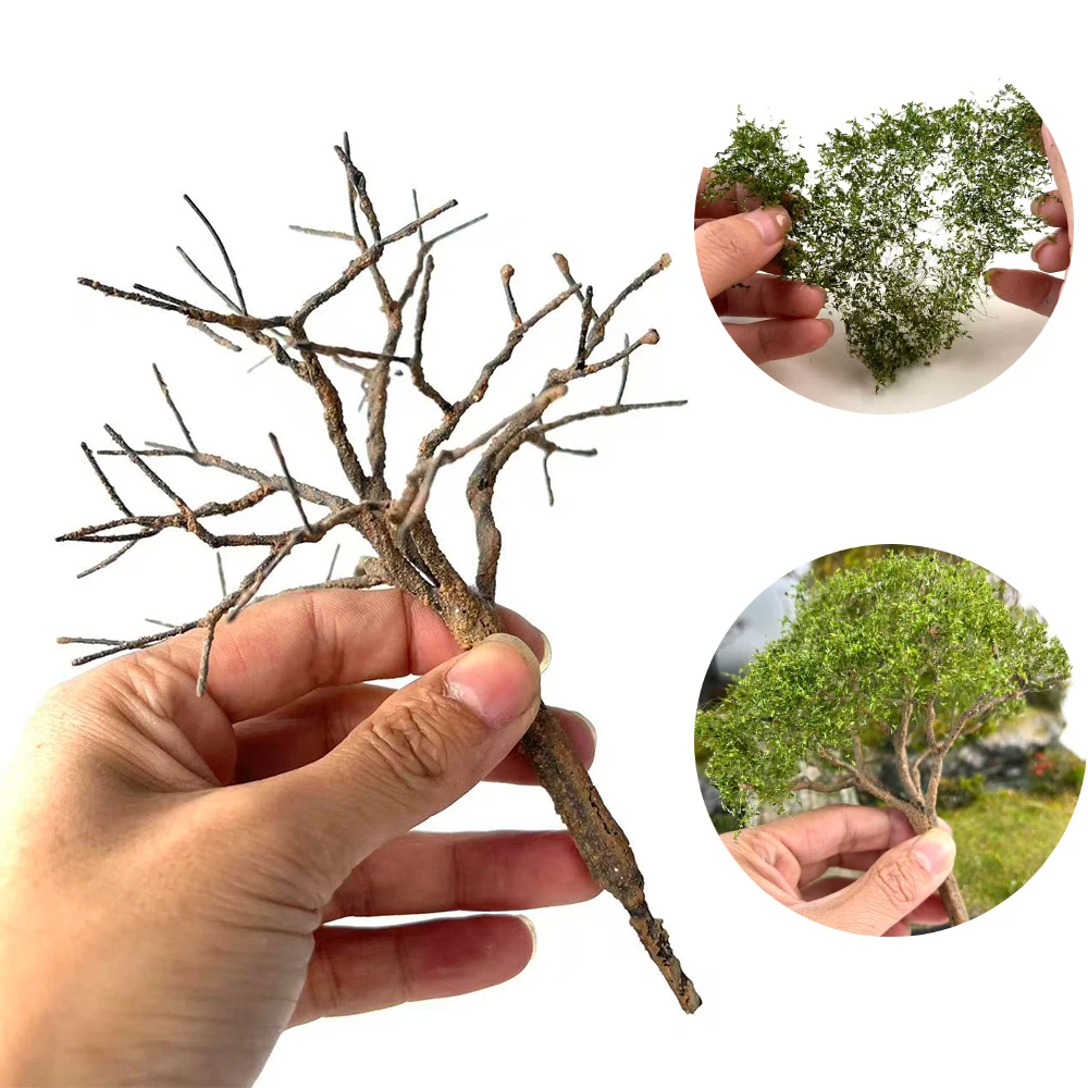 

DIY Model Tree Trunk 15cm/18cm Artificial Making Tree Grass Leaves Materials For Building Architectural Micro Landscape 1PCS