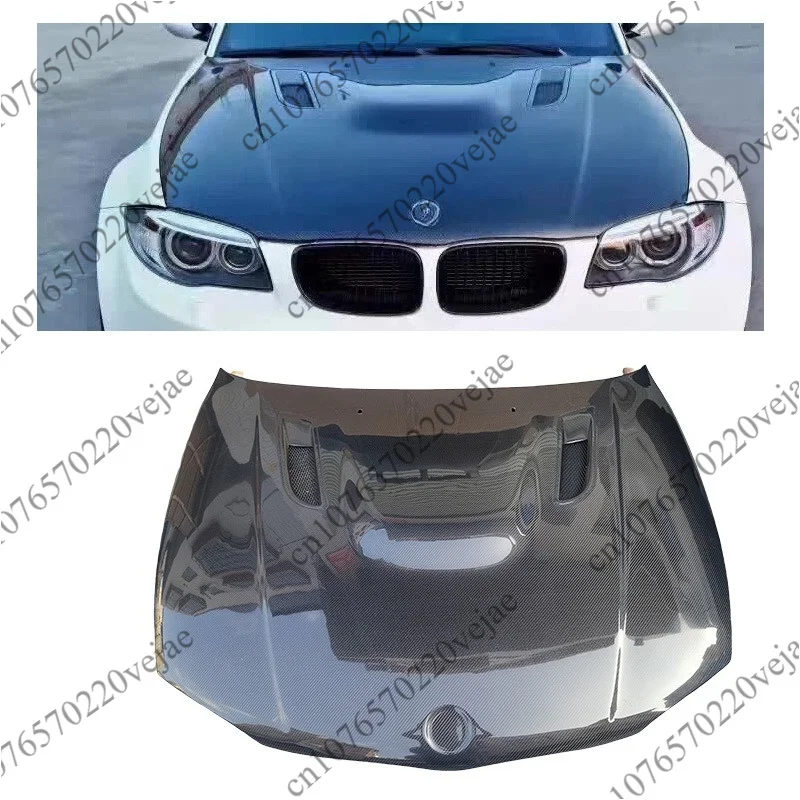 Carbon Fiber Front Engine Bonnet Hood Fit For BMW 1M E82 E87 1Series，100% tested well