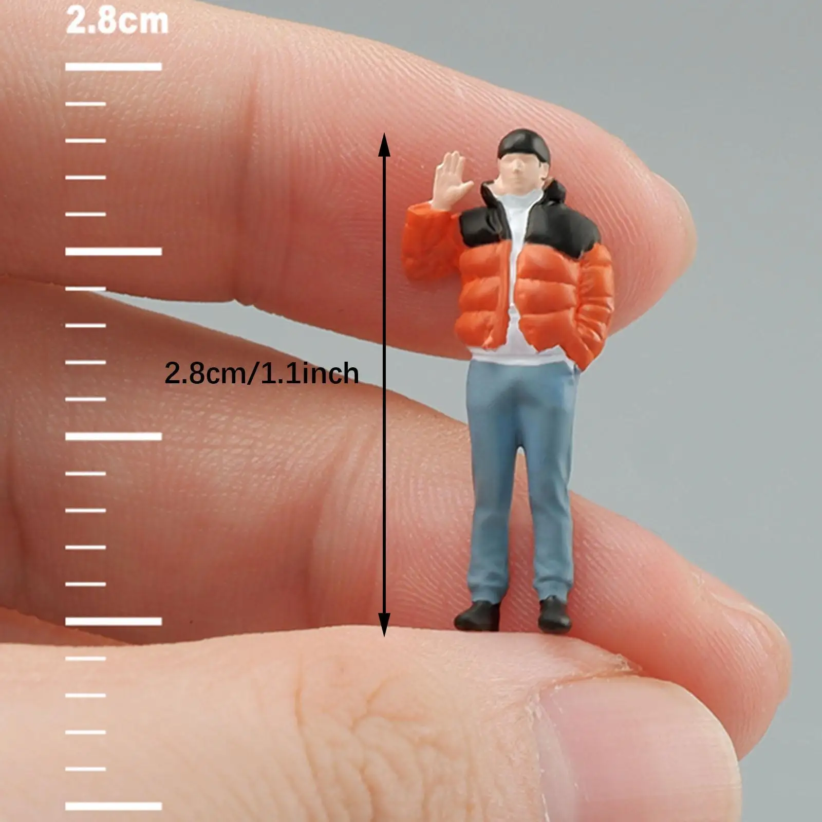 1/64 Miniature People Figurine Tiny People Model Trendy Miniature Scene Decor for Miniature Scene Layout Ornament Accessories