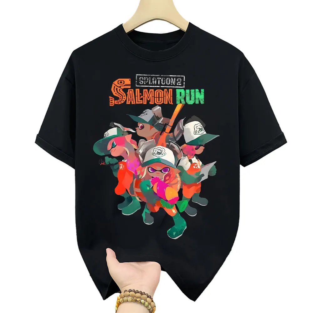 

Salmon Run Splatoon Streetwear Cartoon Videogame Gift T shirt All size Tops S-6XL Cute Anime Graphic Tee Print Y2k Clothes