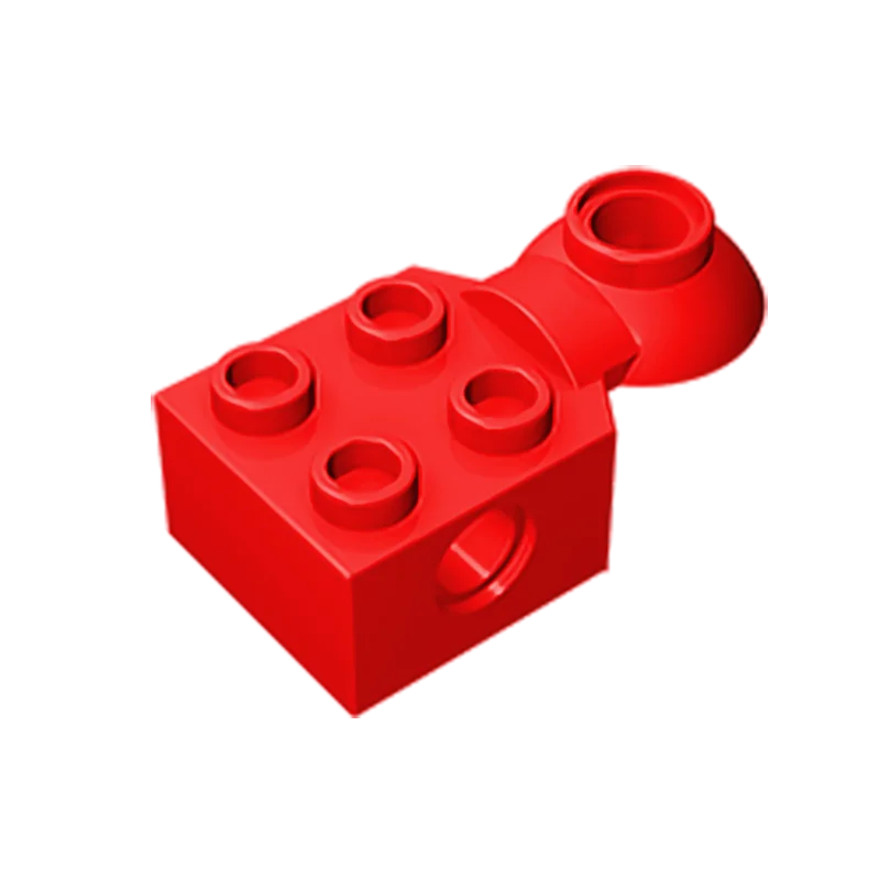 Gobricks GDS-1089 Technical, Brick Modified 2 x 2 with Pin Hole, Rotation Joint Ball Half  compatible with lego 48170