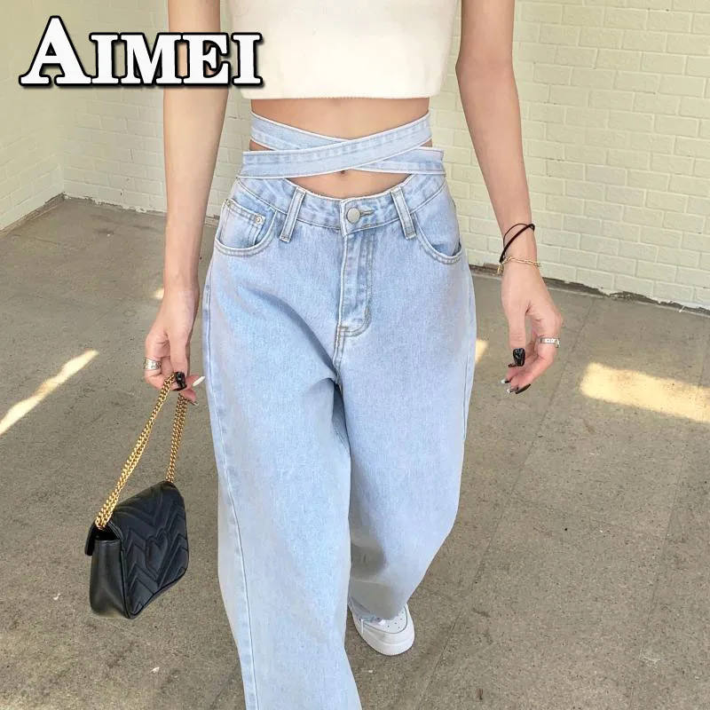 

Retro High Waist Loose Casual Wide Leg Pants Loose Sport Jogging Jeans Y2K Streetwear Korean Style Clothing Women's 2023