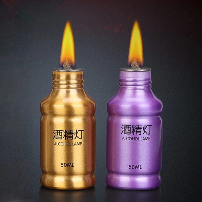 50ML Alcohol Burner Lamp Aluminum Alloy Portable Stove for School Chemistry Lab Experiment view 2