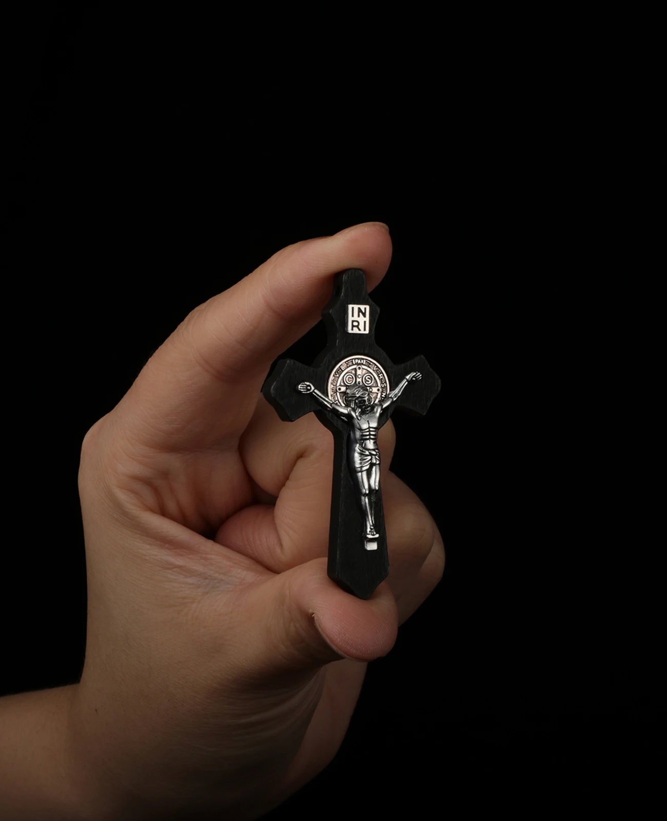 Diyalo 5 Teile/los Holz Exorzismus St.Benedict Kruzifix Kreuz Anhänger für DIY Rosenkranz Halskette Armband Chaplet Schmuck Machen Teile – Detail 5