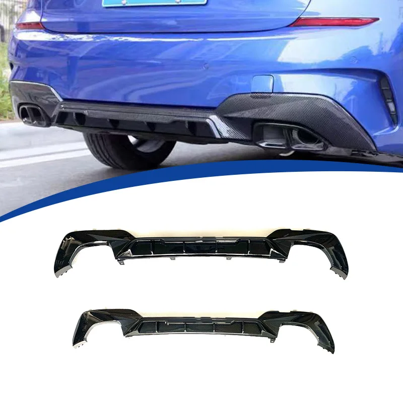 

For 2019-2022 3series G20 Rear Bumper Diffuser Spoiler Lip Trunk Wing Body Kit Splitter Cover Trim