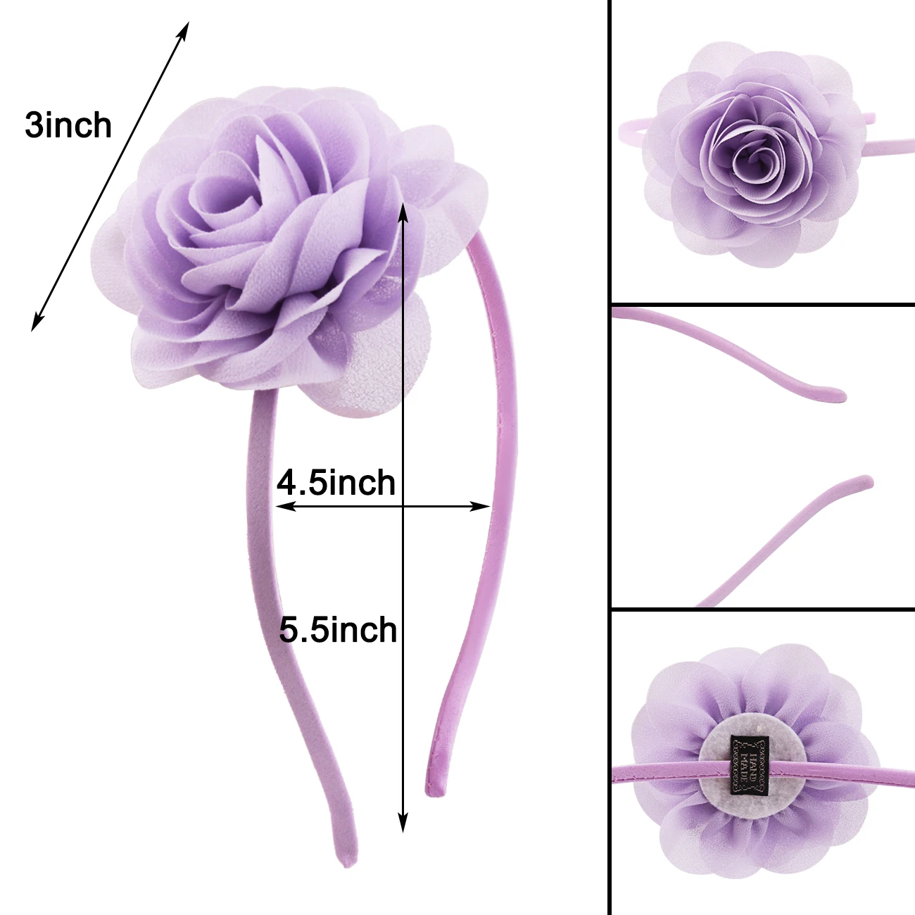 Fashion Colorful Mesh Large Rose Headband Women Elegant Sweet Children's Headband Trend Women's Headband Hair Accessories