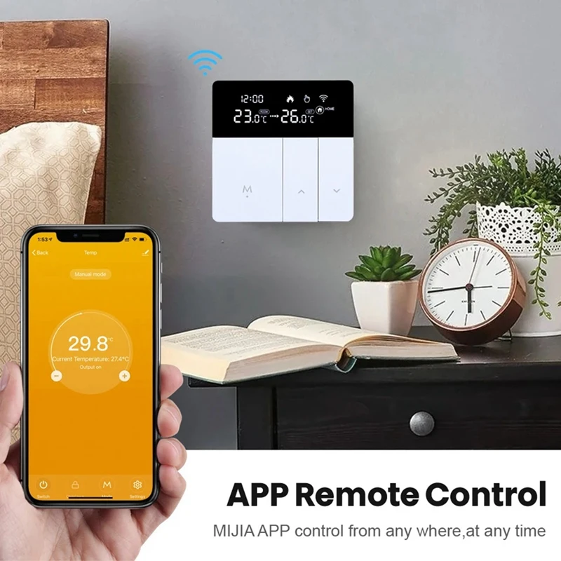 Умный термостат Tuya Wi-Fi, температура воды, электрический подогрев пола, контроллер газового котла для Яндекса, Алисы, Alexa (B), прочный