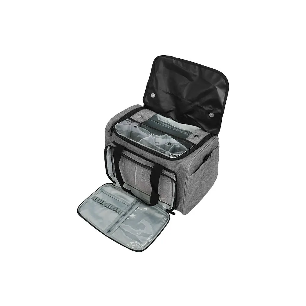 

Multifunction Grey Oxford Woolen Yarn Storage Bag Large Capacity Shoulder Organizer Travel Craft Tote Woolen Yarn Storage Bag