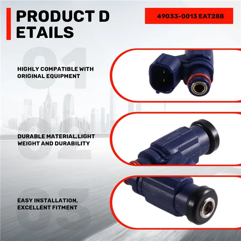 A82M-Fuel Injector EAT288 49033-0013 49033-0029 Z800 2013 For KAWASAKI ZX6R NINJA ZX6 2008 07 08 view 4